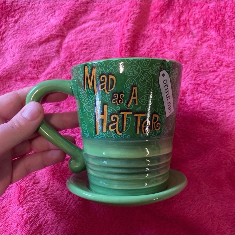 Disney (Original) “Mad as A Hatter” Tea Mug with built on Saucer